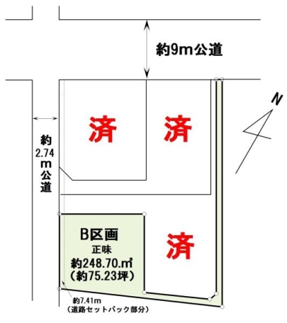 売地　野田市鶴奉